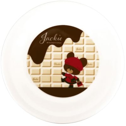 Bear Gamakko 789143 Jack Plate, Approx. 6.7 inches (17 cm), Microwave, Dishwasher Safe, Jackies Chocolate, Made in Japan