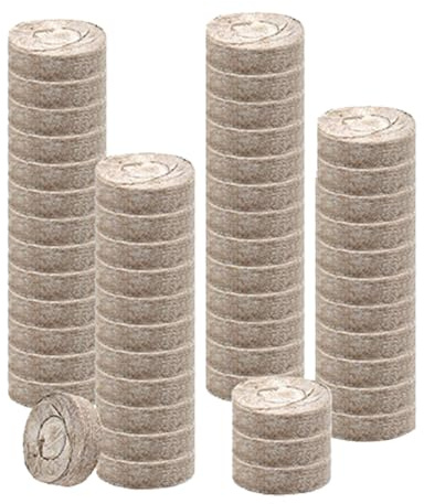 Qooplu Tierra Vegetal | 100 Unidades Abono Orgánico,30 mm Sustrato Orgánico de Turba para Plantas de Interior | para Exterior, Hortalizas, Flores, Árboles, Cactus, Orquídeas, Bonsái, Monstera