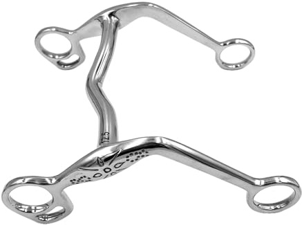 Equine Smile ES0271 Mors Western Snaffle avec motif latéral en acier inoxydable, épaisseur de mors 14 mm (12,5 cm)