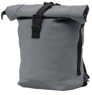 VOYAN Sac à dos enroulable imperméable de voyage pour homme et femme, sac à dos décontracté pour ordinateur portable élégant, sac à dos Roll Top léger, cyclisme, école, université, TUN, gris clair