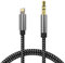Aux Kabel iPhone [MFi Zertifiziert], Lightning Klinke Kabel, iPhone Auto Audio Kable, Lightning auf 3.5mm Klinke Audio Kopfhörer Adapter für iPhone14/14Max Pro/13/13Pro Max/12/Mini/11Pro Max/XS/X-1M
