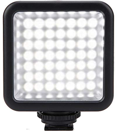 Wakects Panneau de Dllumination vidéo LED, 5,5 W Lampe Portable pour caméscopes, projecteur à LED Photographique, 49 LED vidéo lumière, Panneau Lumineux pour Appareil Photo et vidéo