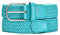 MASADA Stoffgürtel - Dehnbarer Stretch-Gürtel für Damen und Herren 3,2 cm breit elastisch 110-120 cm lang - Hellblau