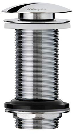 Wirquin 30723416 Bonde de lavabo design sans trop plein Quick-Clac, chromé