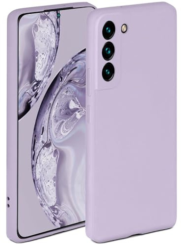 ONEFLOW Mjukt fodral kompatibelt med Samsung Galaxy S22 Plus fodral av silikon, upphöjd kant för skärmskydd, två lager, mjukt mobiltelefonfodral – matt syren