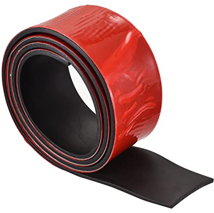 sourcing map Bande Caoutchouc Néoprène Feuille Rouleau, Adhésif Dos Solide 4mm(T) x50mm(W) x1000mm(L), Bricolage Joint étanchéité, Scellage Rembourrage, Réduction Vibration Tapis