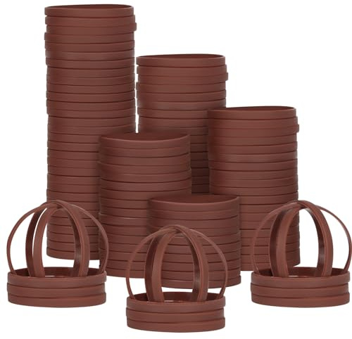 LVNRIDS 100 st gummiarmband silikonarmband 20 cm längd sport elastiskt armband armband storpack gåvor för män kvinnor lärare student fest brun