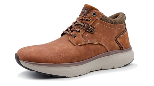 LEOSS ORIGINAL Stivali Casual Uomo Scarpe Uomo Antiscivolo Resistenti per Outdoor (COGN, 42 EU, MU9577-8)