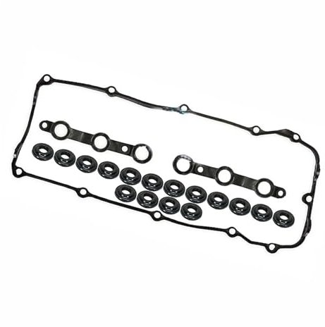 KMLONG Joint de culasse de voiture, compatible avec E46 320 323 325 328 330 M52 M54 11121437395 11129070990 Joint de couvercle de soupape Culasse Joint de couvercle de soupape