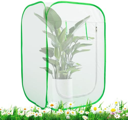 Yongmcxhhj para Plantas en Invierno - Tienda con Cremallera De Diseño Pop | Transpirables Plegables para Plantas En Clima Frío - para Huerto, Tomate, Rosa, y contra Pájaros y Conejos