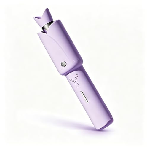 Ferro arricciacapelli automatico senza fili con cilindro di tormalina da 32 mm per ricci grandi, batteria da 2 x 2600 mAh (60 min), USB-C, 4 livelli di temperatura, per capelli lunghi e corti, ideale