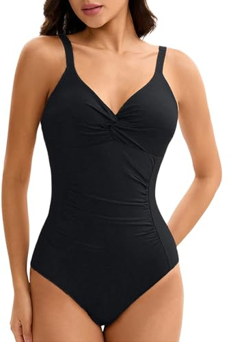 Maillot De Bain Femme 1 Pièce avec Armatures Et Plissés pour Un Effet Gainant Et Sexy À La Plage avec Dos Nu Bonnets Intégrés