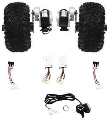 Kit di conversione per carrello elettrico,10 Kit completo di conversione del motore 24v 250w doppia ruota con funzione di rinculo,per scooter elettrico