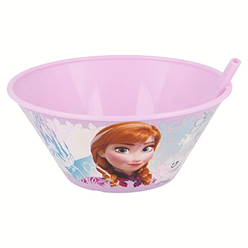 Bowl with Straw 500 ml Frozen Floral