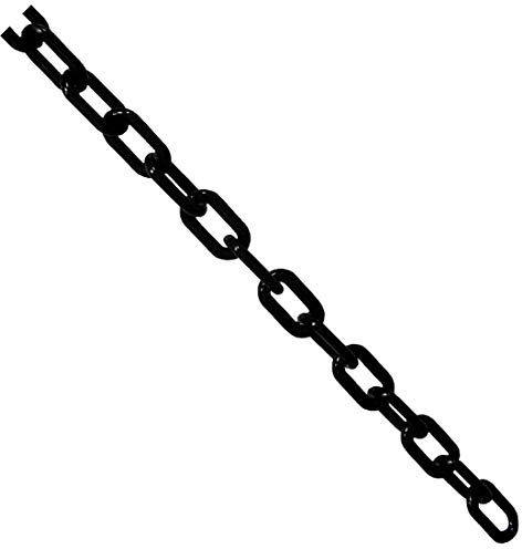 Plastic Chain Plastic Barrier Chain Link, Parking Space Barrier Assorted Colours Plastic Chain Safety for Decorative Garden Fence 6mm x 5m (5 Colors, Black)