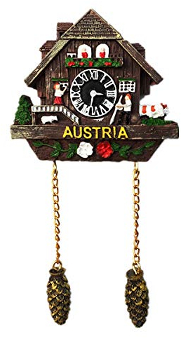 3D Cuckoo Clock Austria Fridge Magnet souvenir gift & collection，Home & Kitchen Decoration magnetic sticker, Austria Vienna Refrigerator Magnet