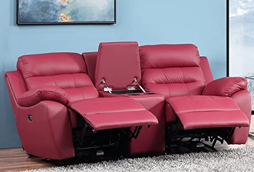 Mapo Möbel Elektrisches Ledersofa Kinosofa Relaxcouch Fernsehsofa 5131ee-Cup-2-206