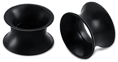 Wycian Dilatatori Set, Dilatatore Orecchio Silicone Nero Cerchio 14mm per Donna Dilatatore Lobo Flesh Tunnel Gioielleria