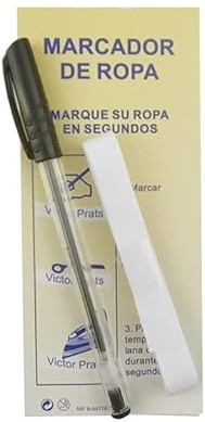 Bolígrafo marcador de ropa y tela termoadhesiva Etiqueta termoadhesiva para escribir con boli. Incluye Bolígrafo y cinta textil.
