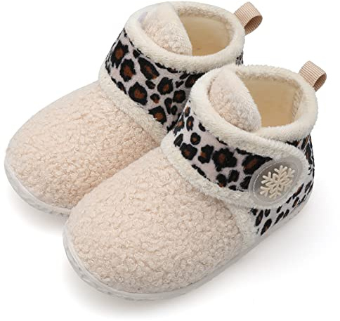 FEETCITY Infant Baby Boots Baby Sock Shoes Girls Boys Cotton Booties Slippers Bedroom Shoes Toddler Crib Warm Shoes First Walking Ankle Booties 12-18Months
