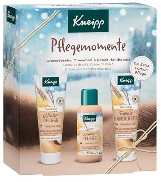 Kneipp Pflegemomente Geschenkpackung - Verschenke Wohlfühlmomente mit Winterpflege Bestsellern: Cremedusche, Cremebad und Repair Handcreme ohne Mikroplastik - Kleine Aufmerksamkeit in der Winterzeit