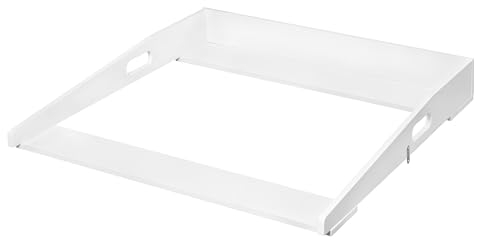 WOLTU Wickelaufsatz universal, Wickeltischaufsatz für Kommode mit Tiefe 47,5–50 cm und Breite ab 70 cm, mit Seitenwänden, 70 x 10 x 75 cm, Weiß