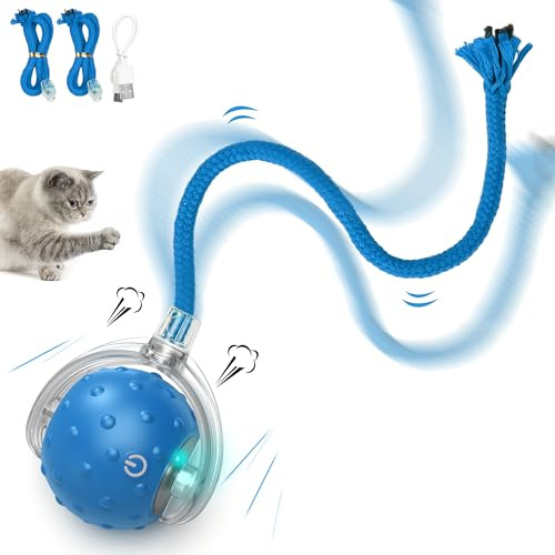 FLERDMAU Giocattoli elettrici interattivi automatici per gatti, Giocattoli in movimento irregolari ricaricabili, Stimolare gli istinti di caccia dei gatti, Tutti i pavimenti e i tappeti disponibili