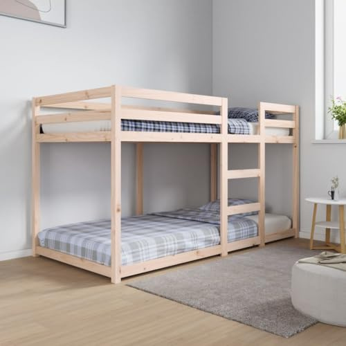ZEYUAN Litera de Madera Maciza de Pino 90x190 cm, Base De Cama, Estructura Cama, Marco De Cama, Bed Frame, Cama Juvenil, Cama Dormitorio, Somier - 3206507