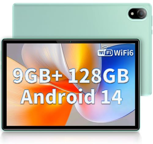 DOOGEE U10 2025 Newest Android 10 Tablet 9GB RAM+128GB ROM 1TB TF, Bluetooth 5.0 WIFI 6, Android Tablets 1280x800 HD IPS Screen, OTG, Type C, 3.5mm Headphone Jack, Tablet PC 2025 - Green