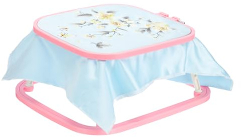 PATIKIL Support à Broder Carré 9,4 x 8,7, Support de Point de Croix Réglable en ABS Plastique Mains Libres à 2 Niveaux, Cadre à Broder pour Arts de la Couture, Travaux d'Aiguille, Rouge
