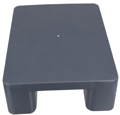 DIYEAH Palet De Almacenamiento Plástico y Transpirable Para Suelo Interior, Ligero y Resistente Al Desgaste, Antideslizante, Apilable Para Almacenes, Sótanos y Supermercados, 40x30x12 Cm Gris