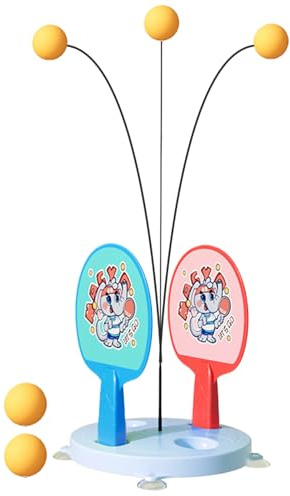 Pavsicgn Set d'Entraînement de Tennis de Table,Set de Balles de Pong avec Raquette | de Paddles Portable pour Exercice Intérieur Extérieur Maison Bureau Salle de Sport - Usage Intérieur Extérieur