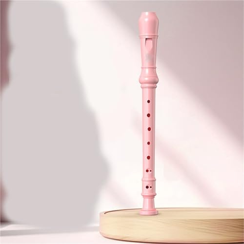 Blockflöjt Sopranblockspelare (C Tangenten) 8-håls Engelskt Fingersättning Professionellt Blåsinstrument(Pink)