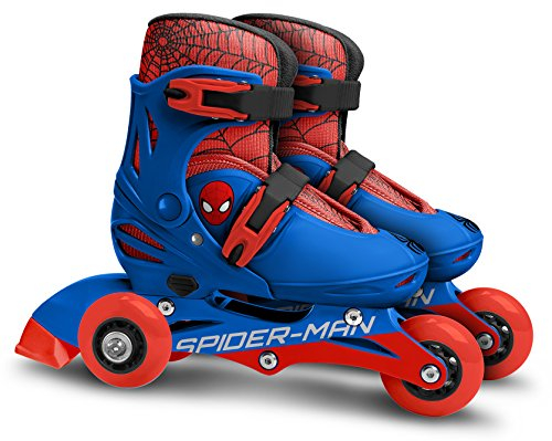 STAMP - ROLLERS INLINES / TRISKATES Einstellbar 2 in 1 - Sizes 27-30 - SPIDERMAN, Blau