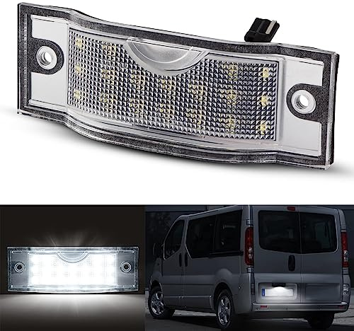 OZ-LAMPE 1 st LED-registreringsskylt lampa för Opel Vivaro, Nissan Primastar, Renault Trafic, Fiat Talento – LED bakre nummerplatta glödlampa felfria lampor med Canbus