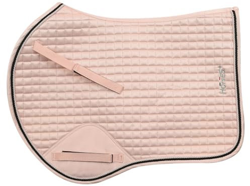 Horses Tapis de Selle d'Équitation Edith, Souple et Résistant, Indispensable pour Protéger Le Cheval des Blessures et Chocs Excessifs (COB, Rose)