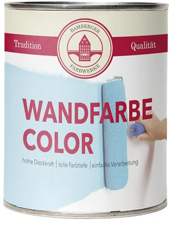 Bamberger Farbwerke Wandfarbe Color - matte Wandfarbe für den Innenbereich – hohe Deckkraft - viele Farbtöne (Pastellgrün, 5L)