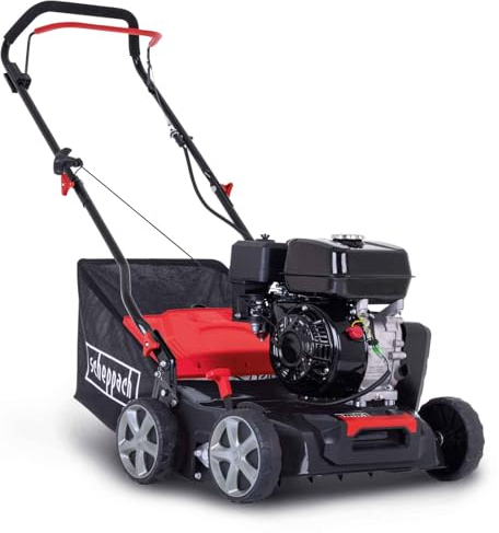Scheppach Scarificateur thermique SC55P – Scarificateur à essence – Moteur à essence 4 temps 5,4 CV / 4 kW – Cylindrée 212 cm3 – Largeur de travail 40 cm – 6 vitesses – Hauteur réglable