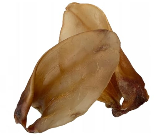 Lucze, Rinderohren für Hunde, 1kg, Kauartikel für Große und Mittelgroße Hunde, 16-19cm, Hundesnack 100% Natürlich, ohne Getreide und Chemie, Eigneherstellung