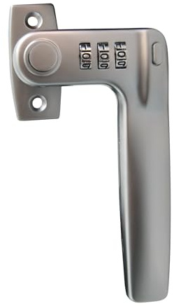 HOME IT 25202 SecuraLink-R fönsterhandtag med kodlås för högergrepp, silver