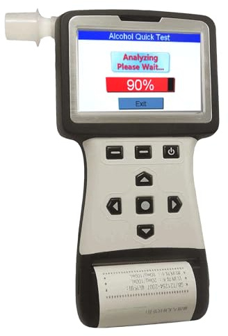 iBACheck Etilometro delle Forze dell'ordine con Stampante Integrata, Touch Screen IPS da 3,5, 65k memorie Complete di Informazioni