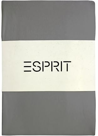 Esprit Bettlaken180x200 Baumwolle Jersey bis Spannbettlaken 200x200 Boxspringbett anthrazit - Luxus Spannbetttuch 200x220cm in Hotelqualität bis 30 cm hohe Matratze - atmungsaktiv & Bedsheets ÖkoTex