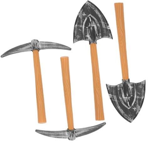 Toyvian 2ensembles Dwarf and Shovel Props for Halloween Cosplay Performance Realistic Stage Accessories for Party and Role Playing