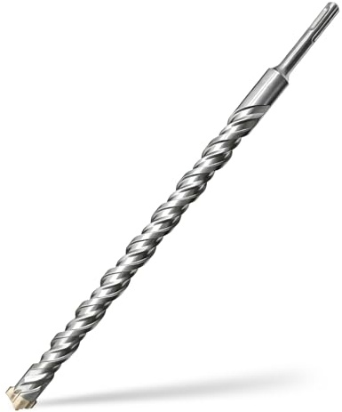 SDS Plus Punte da Trapano 20x350MM,con 4 punte in metallo duro e doppia vite,per calcestruzzo,pietra naturale,pietra