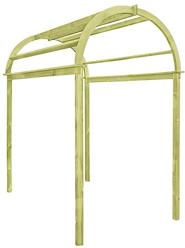 Mokuyary Spaljé, 125 x 150 x 235 cm, impregnerad furu, bröllopsbåge, rosgaller, handledarstativ för klätterväxter, trädgårdsdekoration