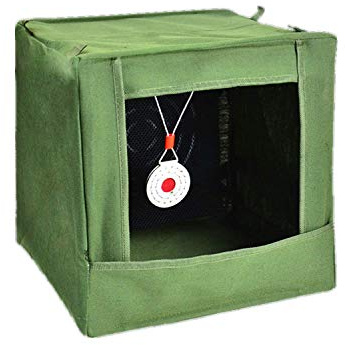 HQSYY 11.8x11.8x11.8in Target Box Practice Competitive Game Bulls Eye wear-Resistant Anti-Slingshot Target Box Bow Food Collection Box Slingshot Silencer… (Green)