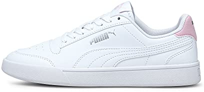 PUMA Shuffle Jr Leichtathletik-Schuh, White White-Pink Lady, 39 EU