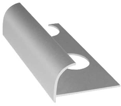 PROFILO JOLLY PER PIASTRELLE mm 10 cm 250 satinato - DP.1031105 - In alluminio, con bordi arrotondati. Larghezza mm. 27. Confe
