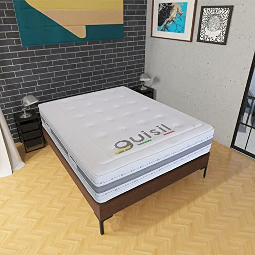 Guisil Marea | Materasso ORTOPEDICO in Memory Foam e Molle INSACCHETTATE Singole | H25 | Anallergico e Traspirante Made in Italy (Una piazza e mezzo | 140 x 190 x 25 cm)