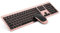 seenda Tastiera wireless con mouse (dimensione piena), ricaricabile, ultra sottile, senza fili, tastiera ergonomica protezione antipolvere in silicone per PC/laptop/Smart TV, ecc. - oro rosa